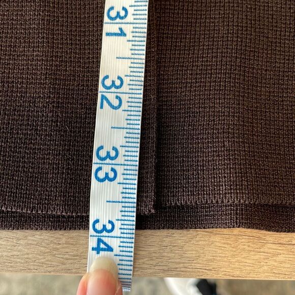 Eileen Fisher Womens Long Textured Silk Cotton Knit Cardigan Chocolate Medium - Picture 9 of 9